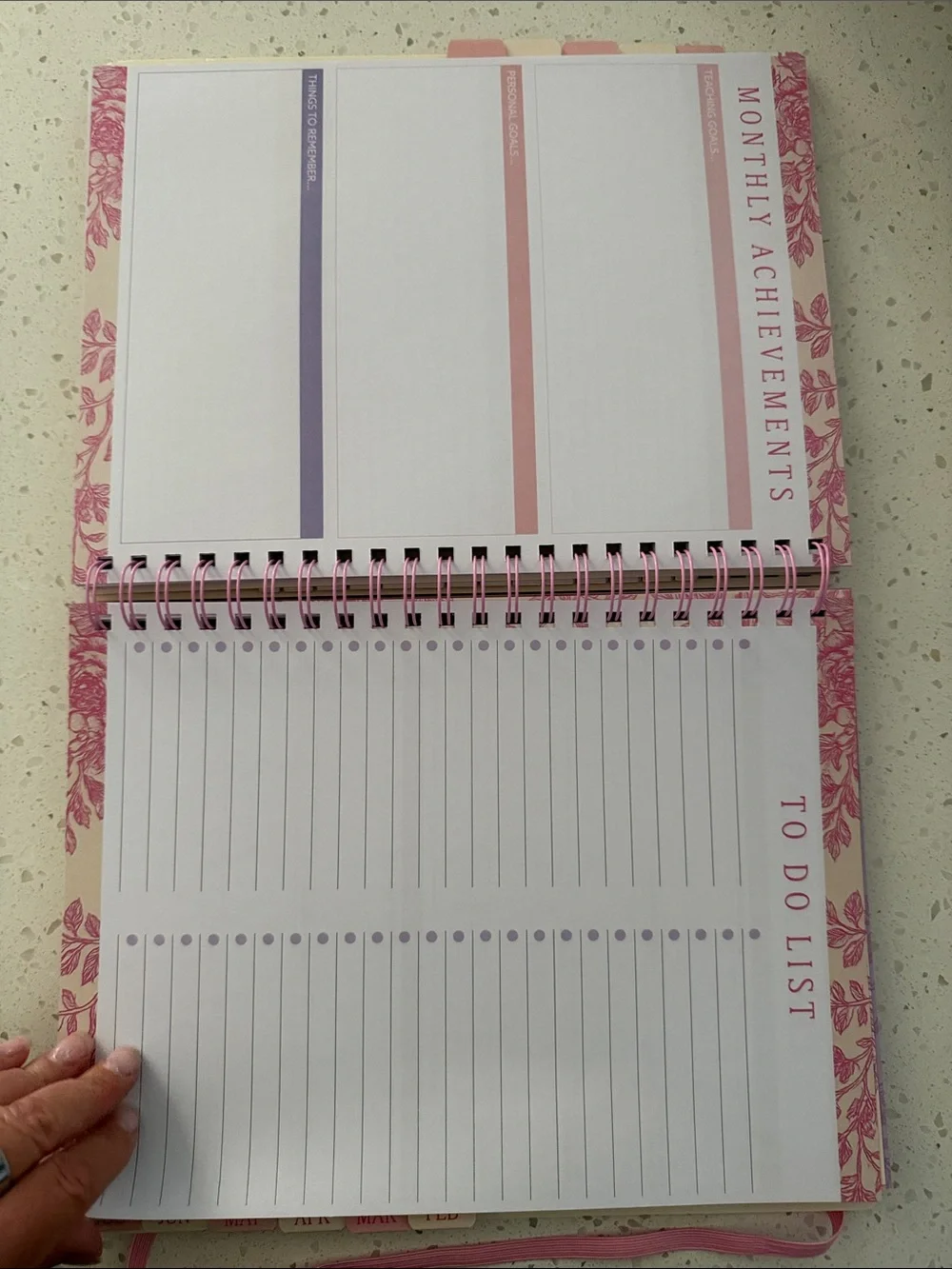 Penbrook Floral Teacher Planner - Pink Floral